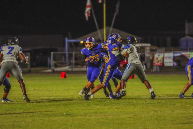 Pirate football on Oct. 24, in Week 10 of High School Football. Photo by Ashley Chandler/News-Leader