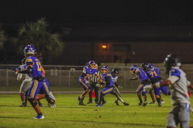 Pirate football on Oct. 24, in Week 10 of High School Football. Photo by Ashley Chandler/News-Leader