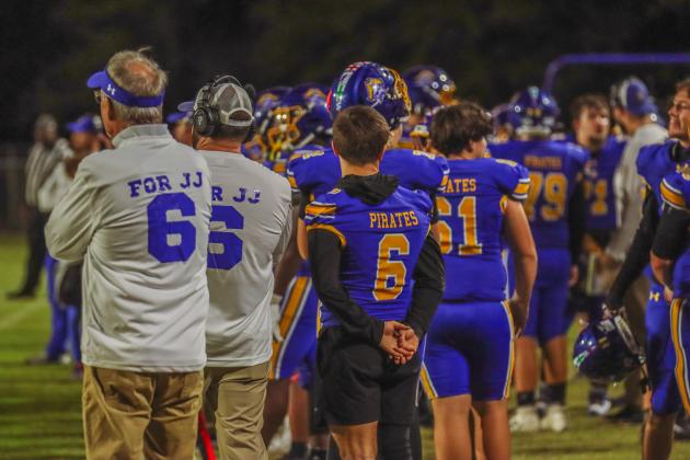 Pirate football on Oct. 24, in Week 10 of High School Football. Photo by Ashley Chandler/News-Leader
