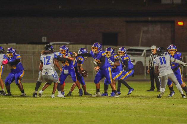 Pirate football on Oct. 24, in Week 10 of High School Football. Photo by Ashley Chandler/News-Leader