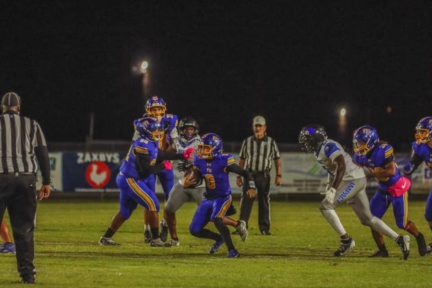 Pirate football on Oct. 24, in Week 10 of High School Football. Photo by Ashley Chandler/News-Leader