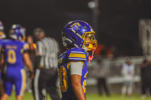 Pirate football on Oct. 24, in Week 10 of High School Football. Photo by Ashley Chandler/News-Leader