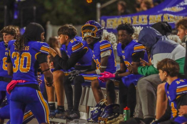 Pirate football on Oct. 24, in Week 10 of High School Football. Photo by Ashley Chandler/News-Leader