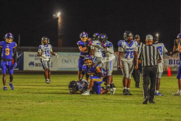 Pirate football on Oct. 24, in Week 10 of High School Football. Photo by Ashley Chandler/News-Leader