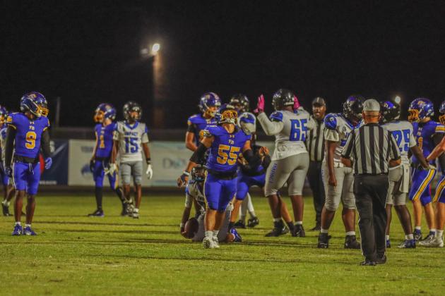 Pirate football on Oct. 24, in Week 10 of High School Football. Photo by Ashley Chandler/News-Leader