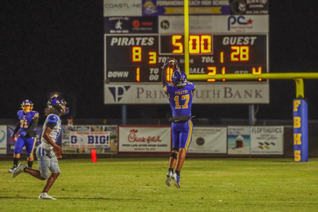 Pirate football on Oct. 24, in Week 10 of High School Football. Photo by Ashley Chandler/News-Leader