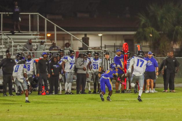 Pirate football on Oct. 24, in Week 10 of High School Football. Photo by Ashley Chandler/News-Leader