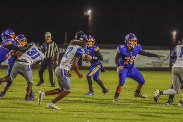 Pirate football on Oct. 24, in Week 10 of High School Football. Photo by Ashley Chandler/News-Leader