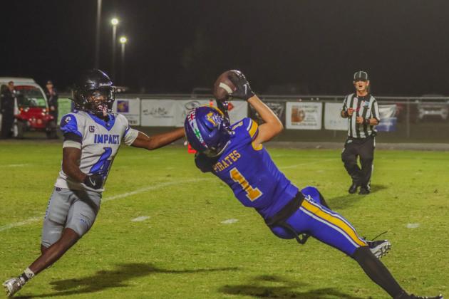 Pirate football on Oct. 24, in Week 10 of High School Football. Photo by Ashley Chandler/News-Leader