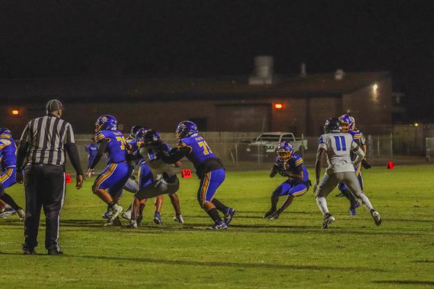 Pirate football on Oct. 24, in Week 10 of High School Football. Photo by Ashley Chandler/News-Leader