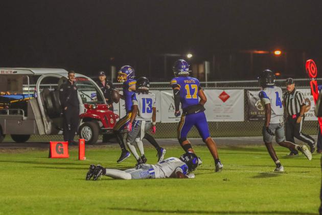 Pirate football on Oct. 24, in Week 10 of High School Football. Photo by Ashley Chandler/News-Leader