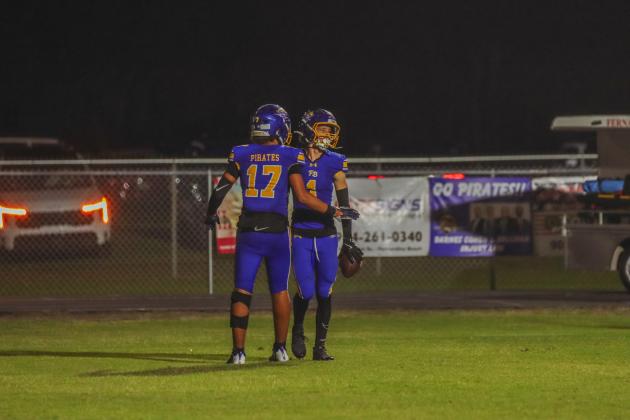 Pirate football on Oct. 24, in Week 10 of High School Football. Photo by Ashley Chandler/News-Leader