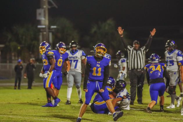 Pirate football on Oct. 24, in Week 10 of High School Football. Photo by Ashley Chandler/News-Leader