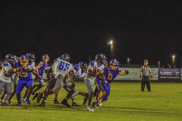Pirate football on Oct. 24, in Week 10 of High School Football. Photo by Ashley Chandler/News-Leader