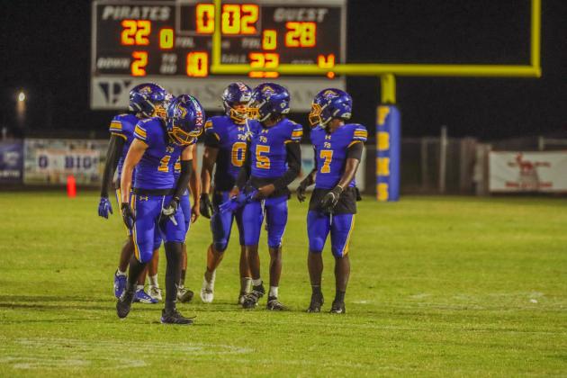 Pirate football on Oct. 24, in Week 10 of High School Football. Photo by Ashley Chandler/News-Leader