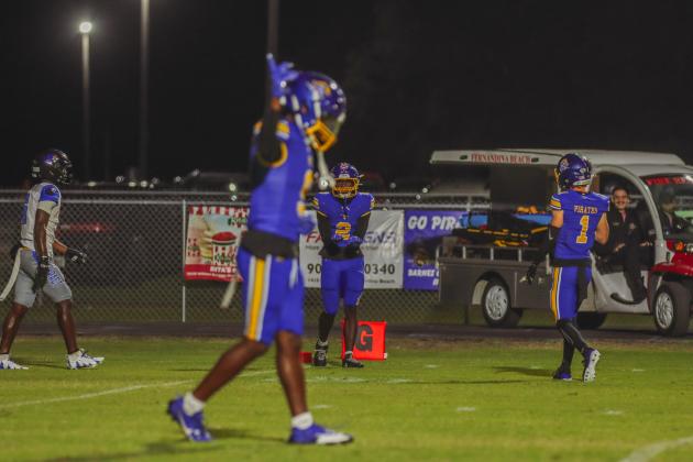 Pirate football on Oct. 24, in Week 10 of High School Football. Photo by Ashley Chandler/News-Leader