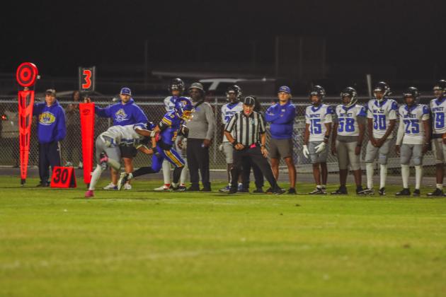 Pirate football on Oct. 24, in Week 10 of High School Football. Photo by Ashley Chandler/News-Leader