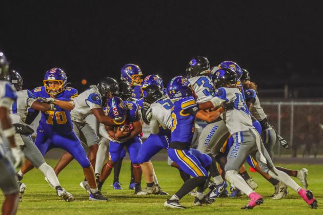 Pirate football on Oct. 24, in Week 10 of High School Football. Photo by Ashley Chandler/News-Leader