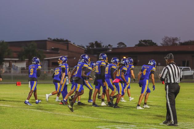 Pirate football on Oct. 24, in Week 10 of High School Football. Photo by Ashley Chandler/News-Leader