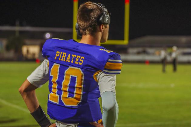 Pirate football on Oct. 24, in Week 10 of High School Football. Photo by Ashley Chandler/News-Leader