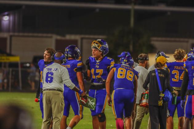 Pirate football on Oct. 24, in Week 10 of High School Football. Photo by Ashley Chandler/News-Leader