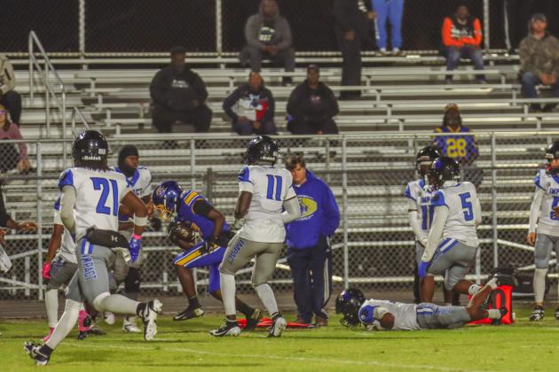 Pirate football on Oct. 24, in Week 10 of High School Football. Photo by Ashley Chandler/News-Leader