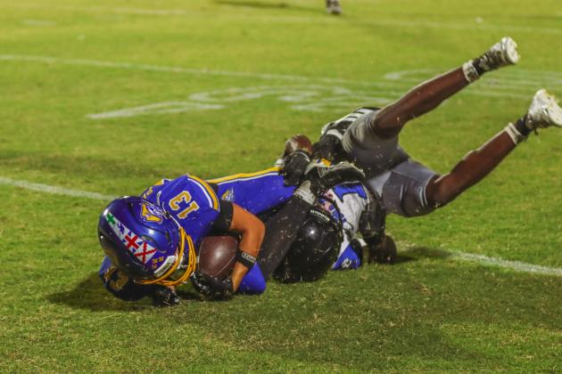 Pirate football on Oct. 24, in Week 10 of High School Football. Photo by Ashley Chandler/News-Leader