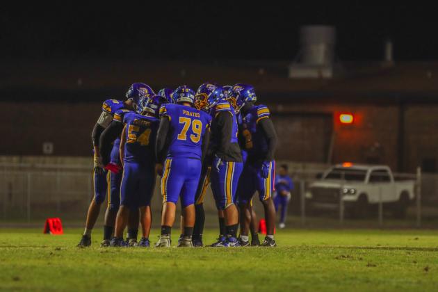 Pirate football on Oct. 24, in Week 10 of High School Football. Photo by Ashley Chandler/News-Leader