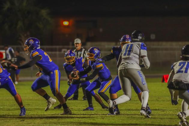 Pirate football on Oct. 24, in Week 10 of High School Football. Photo by Ashley Chandler/News-Leader