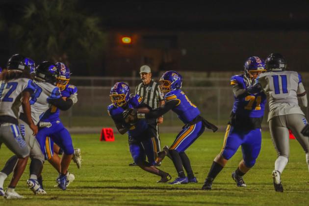 Pirate football on Oct. 24, in Week 10 of High School Football. Photo by Ashley Chandler/News-Leader