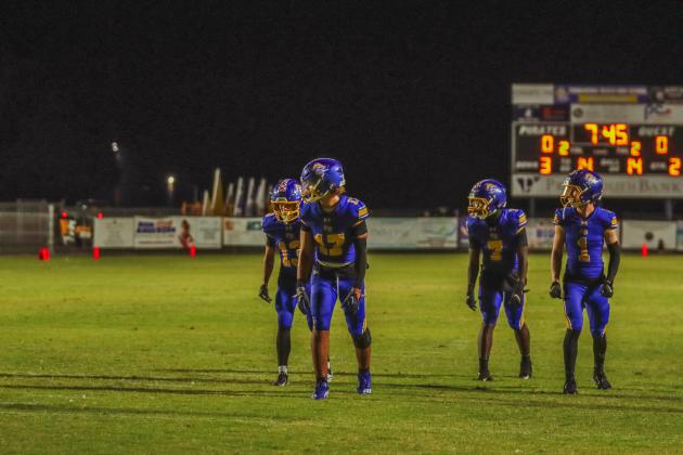 Pirate football on Oct. 24, in Week 10 of High School Football. Photo by Ashley Chandler/News-Leader