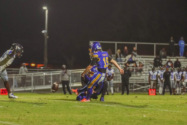 Pirate football on Oct. 24, in Week 10 of High School Football. Photo by Ashley Chandler/News-Leader