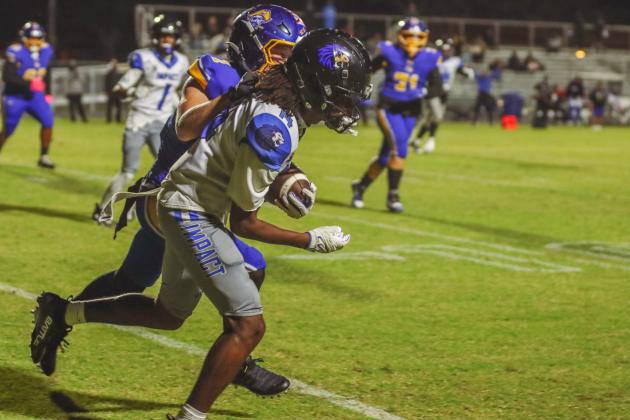 Pirate football on Oct. 24, in Week 10 of High School Football. Photo by Ashley Chandler/News-Leader