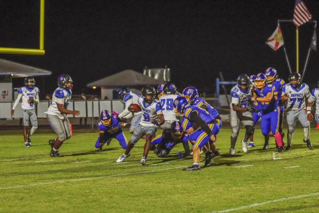 Pirate football on Oct. 24, in Week 10 of High School Football. Photo by Ashley Chandler/News-Leader
