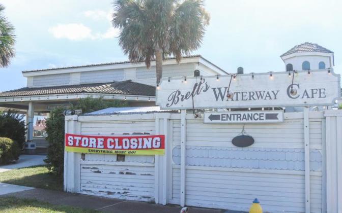 Brett's Waterway Cafe at the Downtown Harbor Marina is shown in July. The store has had 'Store Closing' signs up for several months. Photo by Ashley Chandler/News-Leader