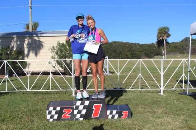 The top 2 women's winners: Adriana Ducharme in first place and Katherine Nelson in second