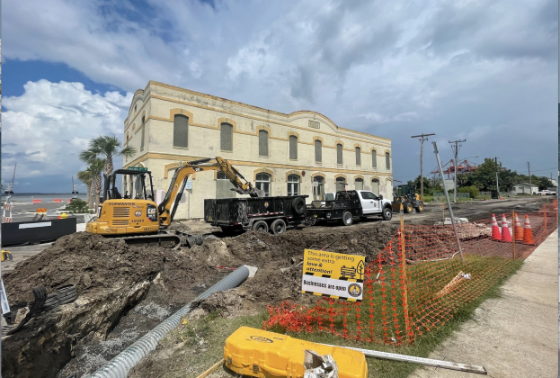 Construction of 2nd Street in August.