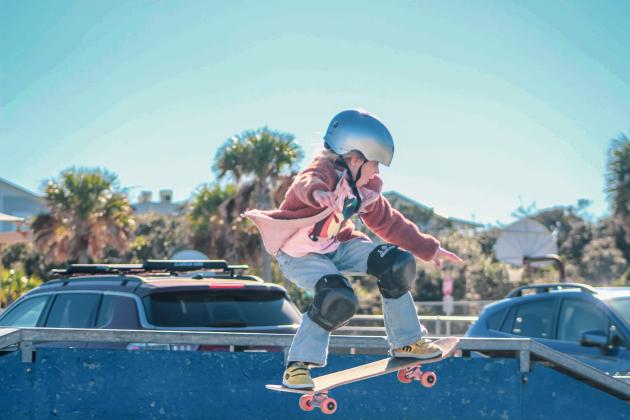 Prim shows her skills Nov. 11 at the Poe Pinson Skate Park in Fernandina Beach. Photo by Marisa DeMar/News-Leader