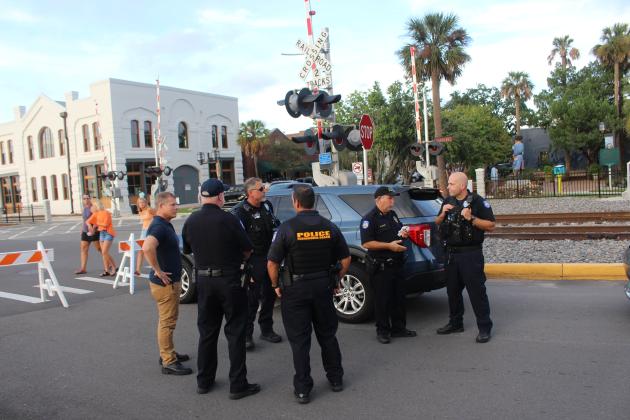 The Fernandina Beach Police Department at the city’s National Night Out Event in August. By Marisa DeMar/News-Leader 