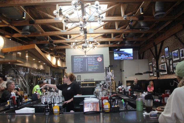 Inside of Amelia Island Brewing Company’s restaurant The Tavern at lunch time on Oct. 28. 