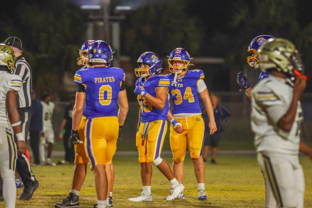 Fernandina Beach Pirates football in the SSAA quarterfinal against Paxon School for Advanced Studies Golden Eagles. Photo by Ashley Chandler/News-Leader