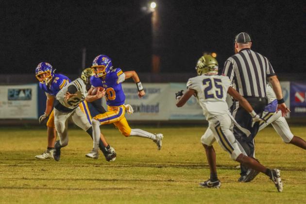 Fernandina Beach Pirates football in the SSAA quarterfinal against Paxon School for Advanced Studies Golden Eagles. Photo by Ashley Chandler/News-Leader