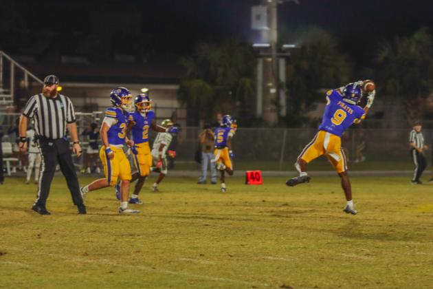 Fernandina Beach Pirates football in the SSAA quarterfinal against Paxon School for Advanced Studies Golden Eagles. Photo by Ashley Chandler/News-Leader