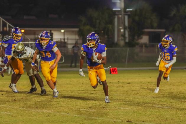 Fernandina Beach Pirates football in the SSAA quarterfinal against Paxon School for Advanced Studies Golden Eagles. Photo by Ashley Chandler/News-Leader