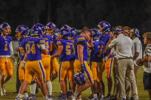 Fernandina Beach Pirates football in the SSAA quarterfinal against Paxon School for Advanced Studies Golden Eagles. Photo by Ashley Chandler/News-Leader