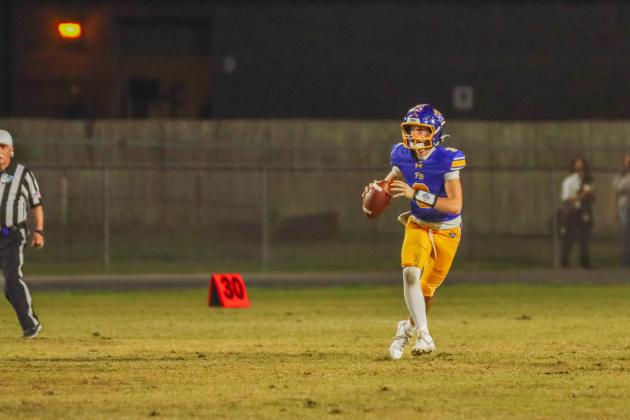 Fernandina Beach Pirates football in the SSAA quarterfinal against Paxon School for Advanced Studies Golden Eagles. Photo by Ashley Chandler/News-Leader