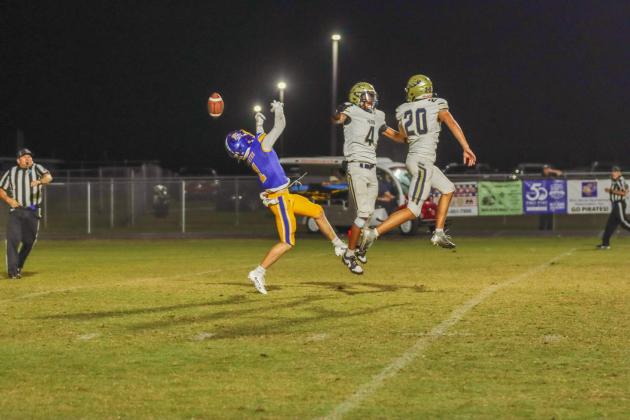 Fernandina Beach Pirates football in the SSAA quarterfinal against Paxon School for Advanced Studies Golden Eagles. Photo by Ashley Chandler/News-Leader