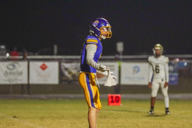 Fernandina Beach Pirates football in the SSAA quarterfinal against Paxon School for Advanced Studies Golden Eagles. Photo by Ashley Chandler/News-Leader