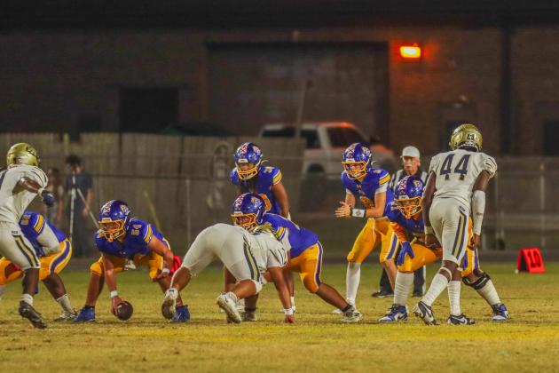Fernandina Beach Pirates football in the SSAA quarterfinal against Paxon School for Advanced Studies Golden Eagles. Photo by Ashley Chandler/News-Leader