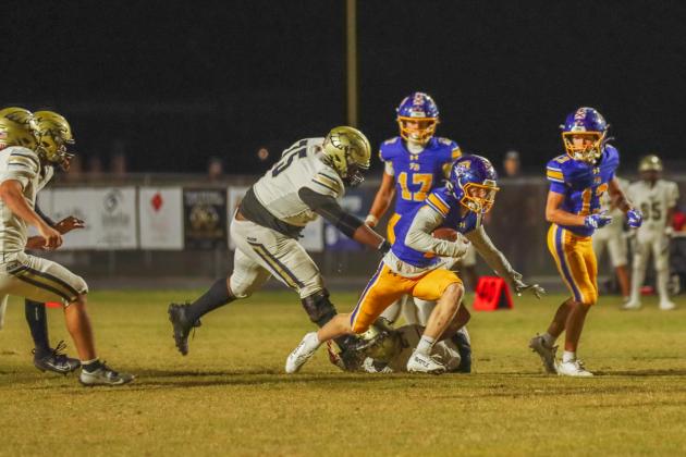 Fernandina Beach Pirates football in the SSAA quarterfinal against Paxon School for Advanced Studies Golden Eagles. Photo by Ashley Chandler/News-Leader